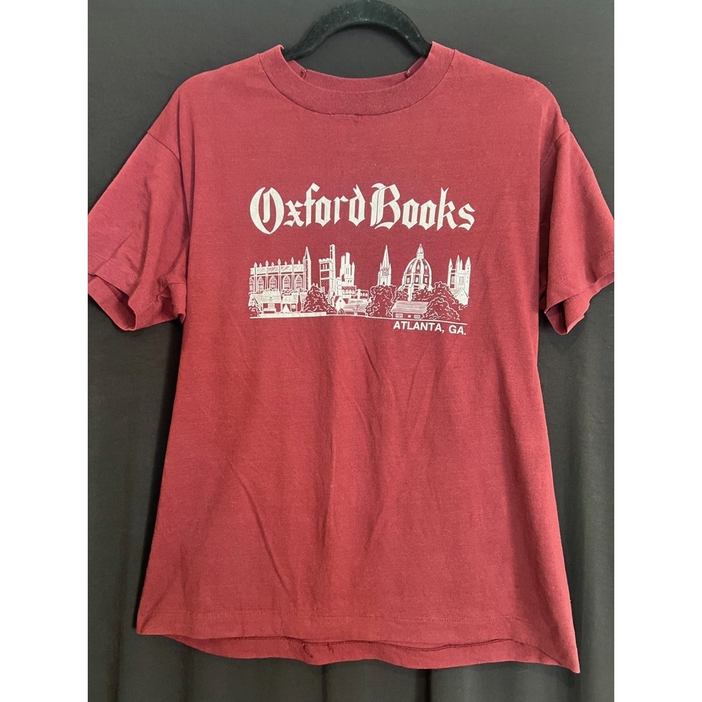 Vintage Screen Stars Oxford‎ Books SIngle Stitch Maroon T Shirt Size XL